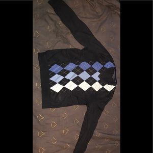 Banana Republic long sleeve Argyle v-neck sweater